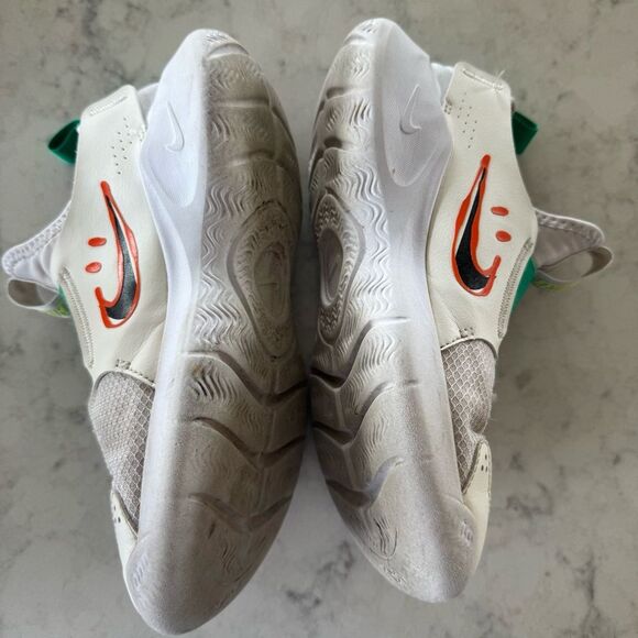 Nike Flex Runner 3 GS White Green Orange Kids Size 3.5 Running HF5745 - Picture 5 of 11